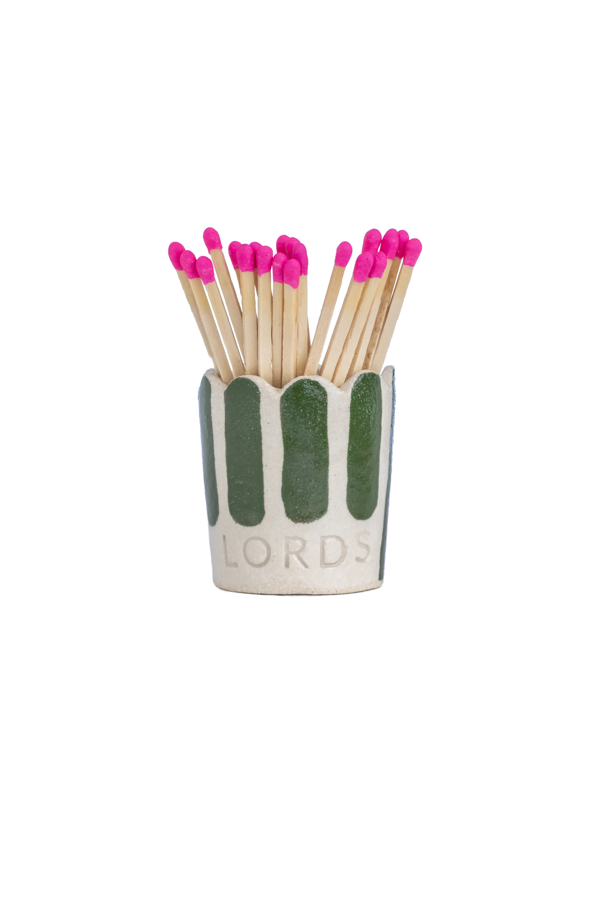 Ceramic Scallop Edge Match Pot LORDS Fragrance House