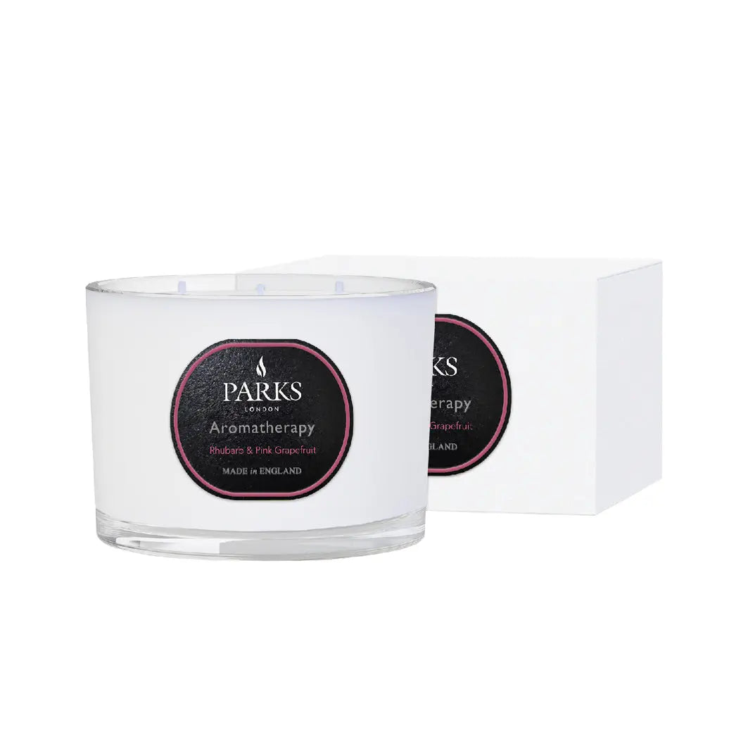 Rhubarb & Pink Grapefruit 3 Wick Candle
