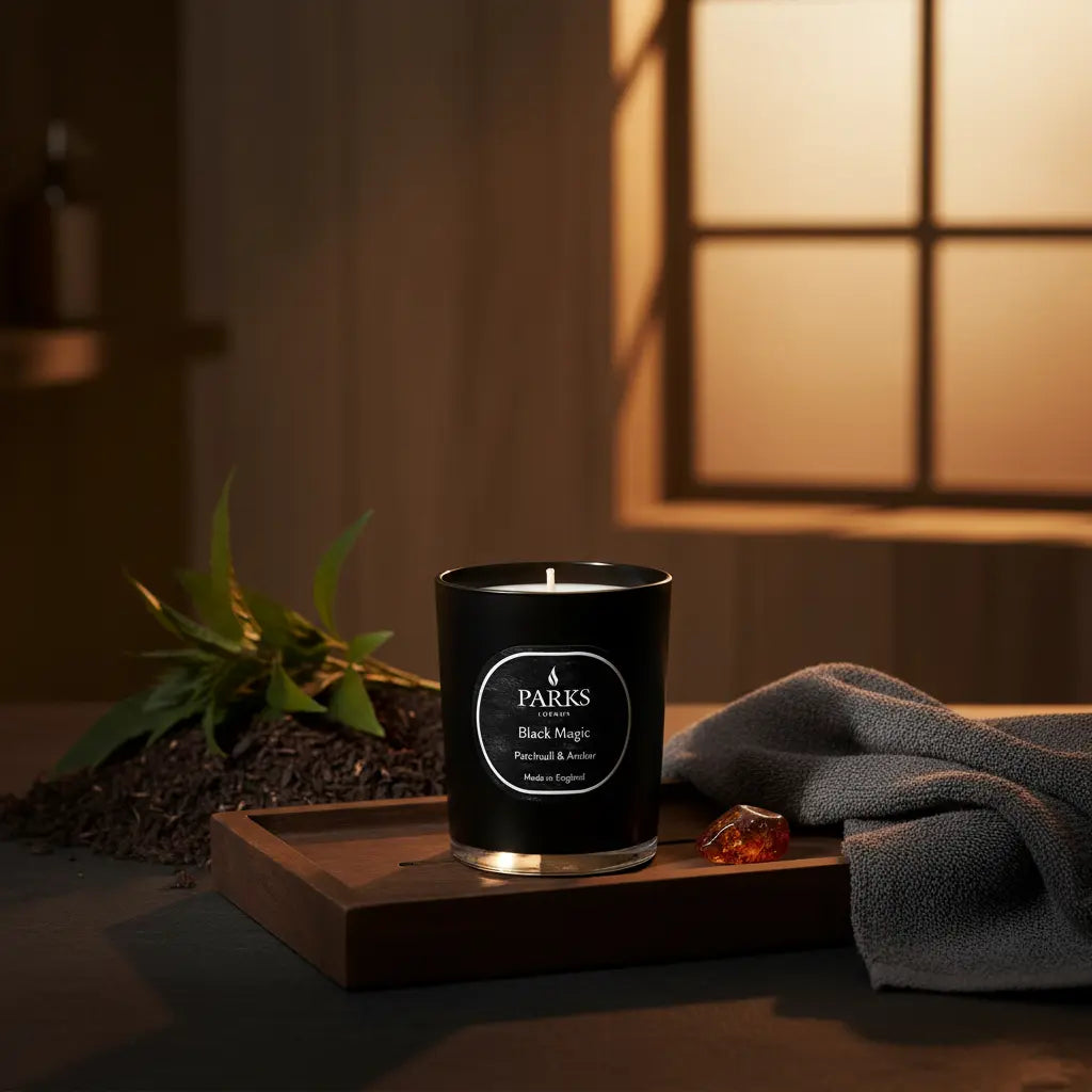 Patchouli & Amber Candle — 180g Parks Candles