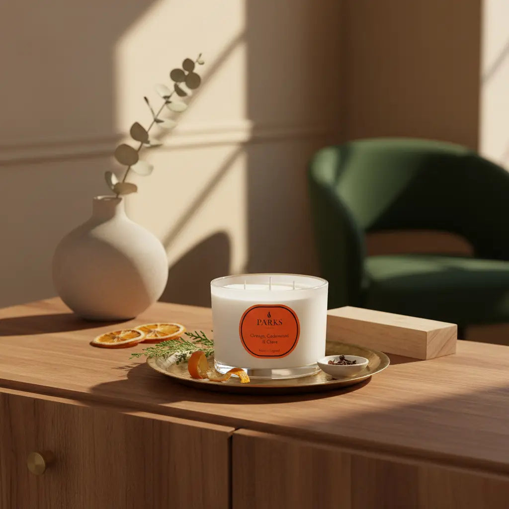 Orange, Cedarwood & Clove 3 Wick Candle