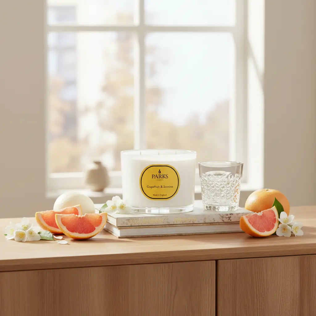 Grapefruit & Jasmine Candle — 350g Parks Candles