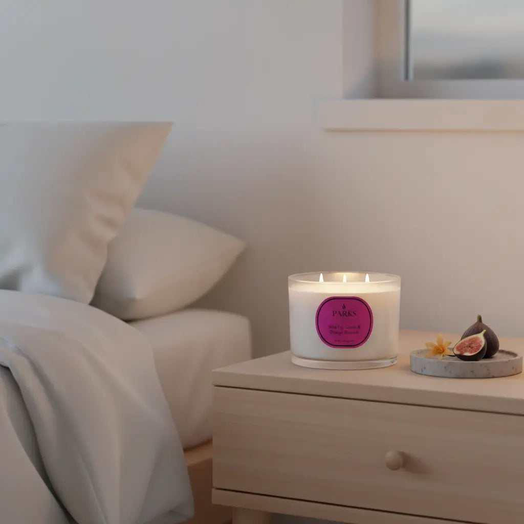 Wild Fig, Cassis & Orange Blossom 3 Wick Candle Parks Candles
