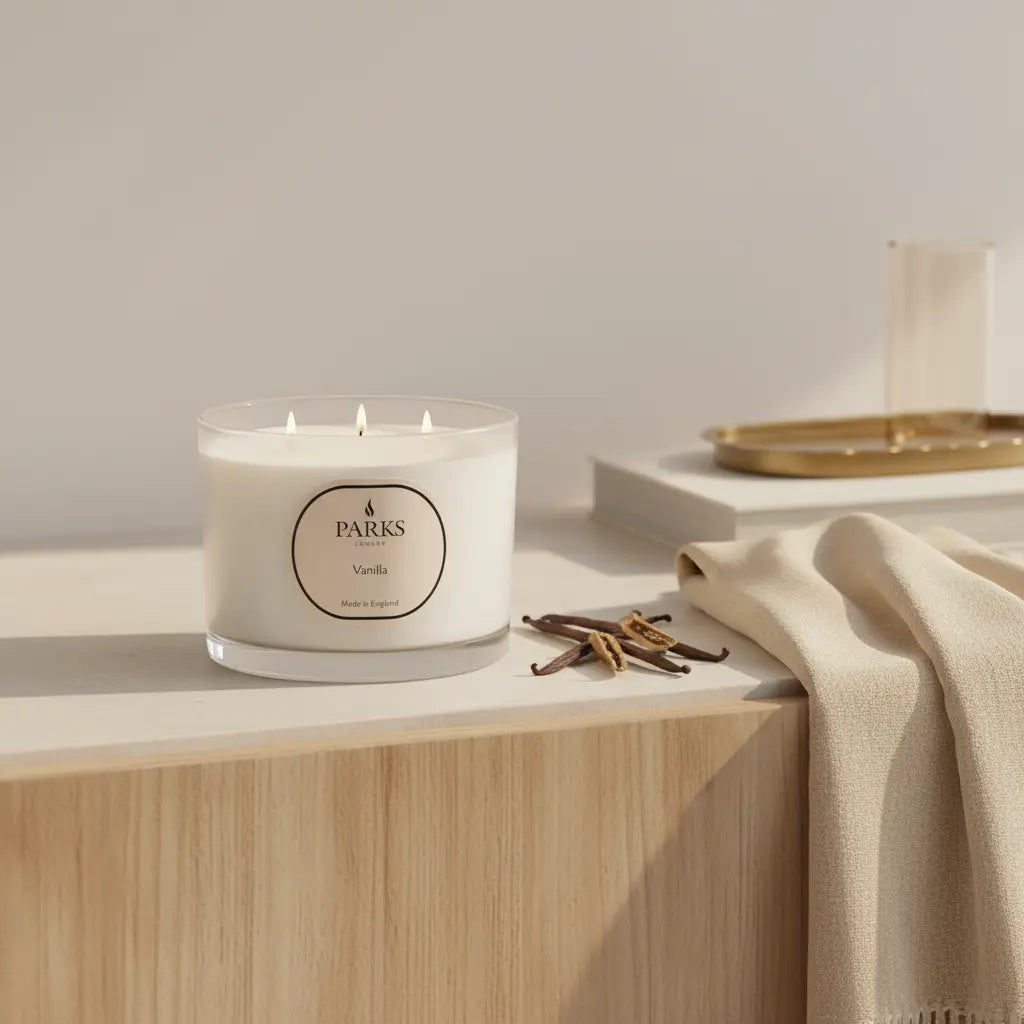 Vanilla 3 Wick Candle Parks Candles