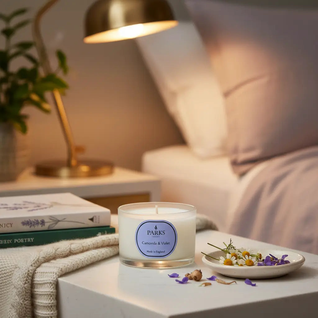 Chamomile and Violet Travel Candle Parks Candles