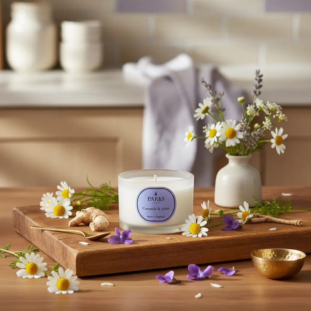 Chamomile and Violet Travel Candle Parks Candles