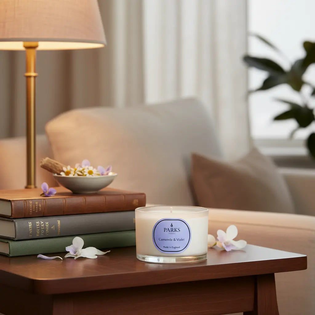 Chamomile and Violet Travel Candle Parks Candles