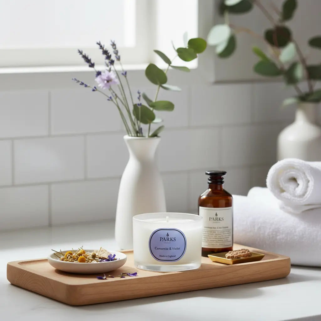 Chamomile and Violet Travel Candle Parks Candles
