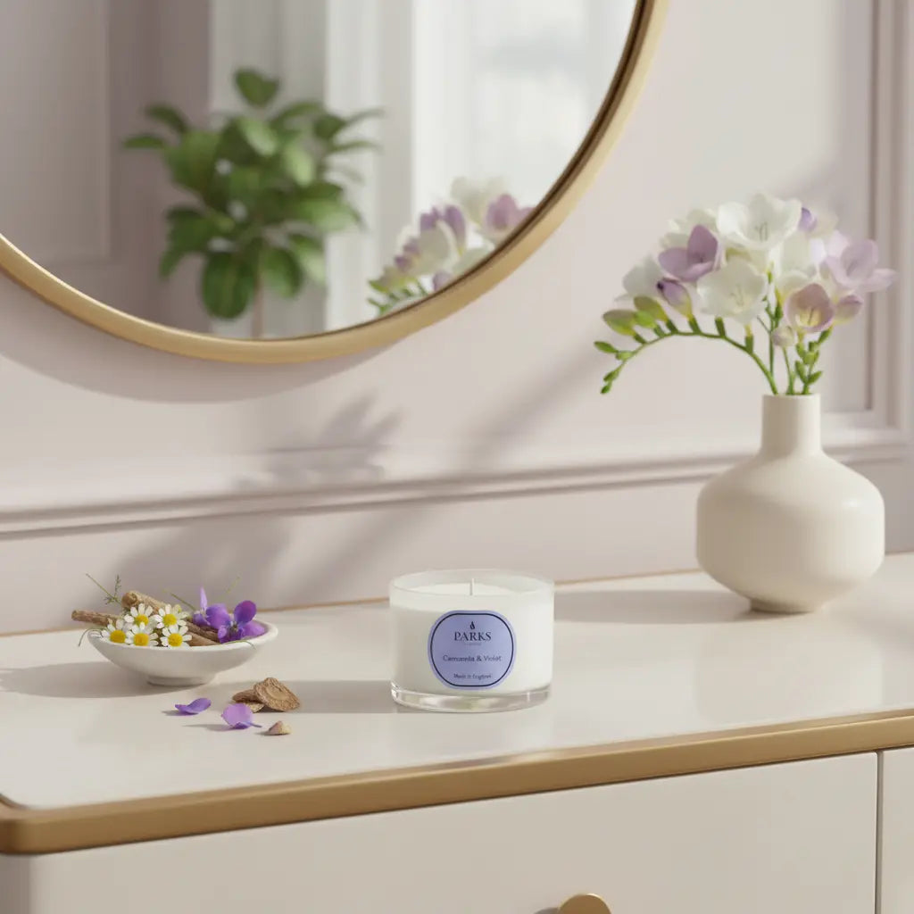 Chamomile and Violet Travel Candle Parks Candles