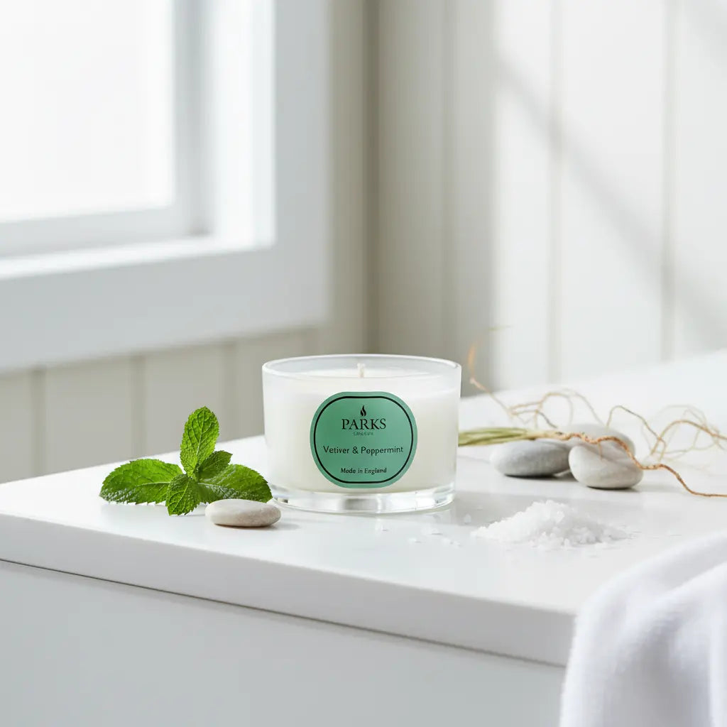 Vetiver and Peppermint Travel Candle Parks Candles