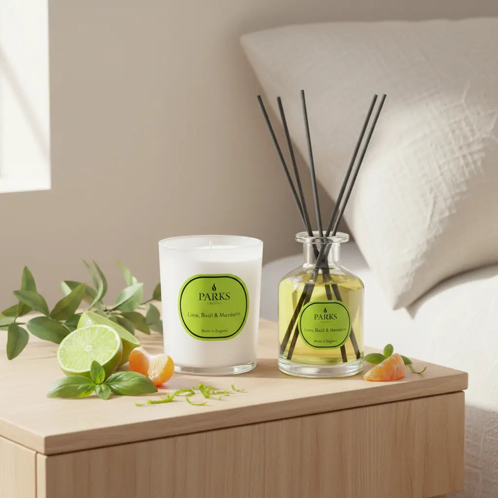 Lime, Basil & Mandarin Candle & Reed Diffuser — 180g