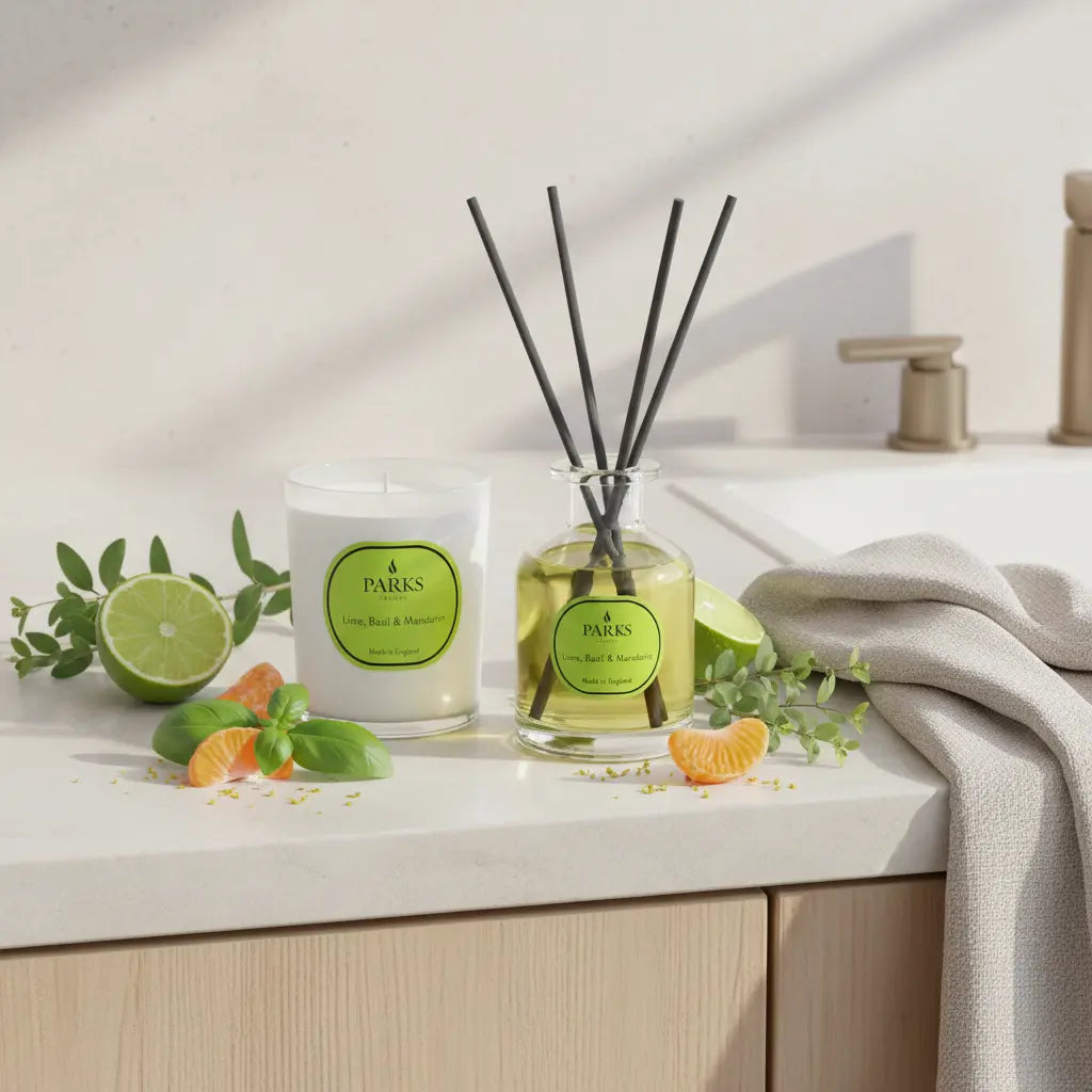Lime, Basil & Mandarin Candle & Reed Diffuser — 180g