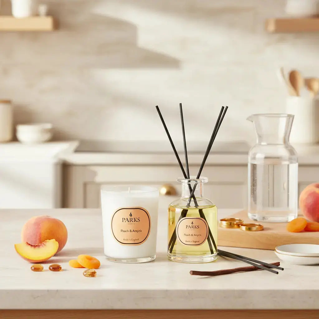 Peach Amyris Reed Diffuser — 100ml Parks Candles