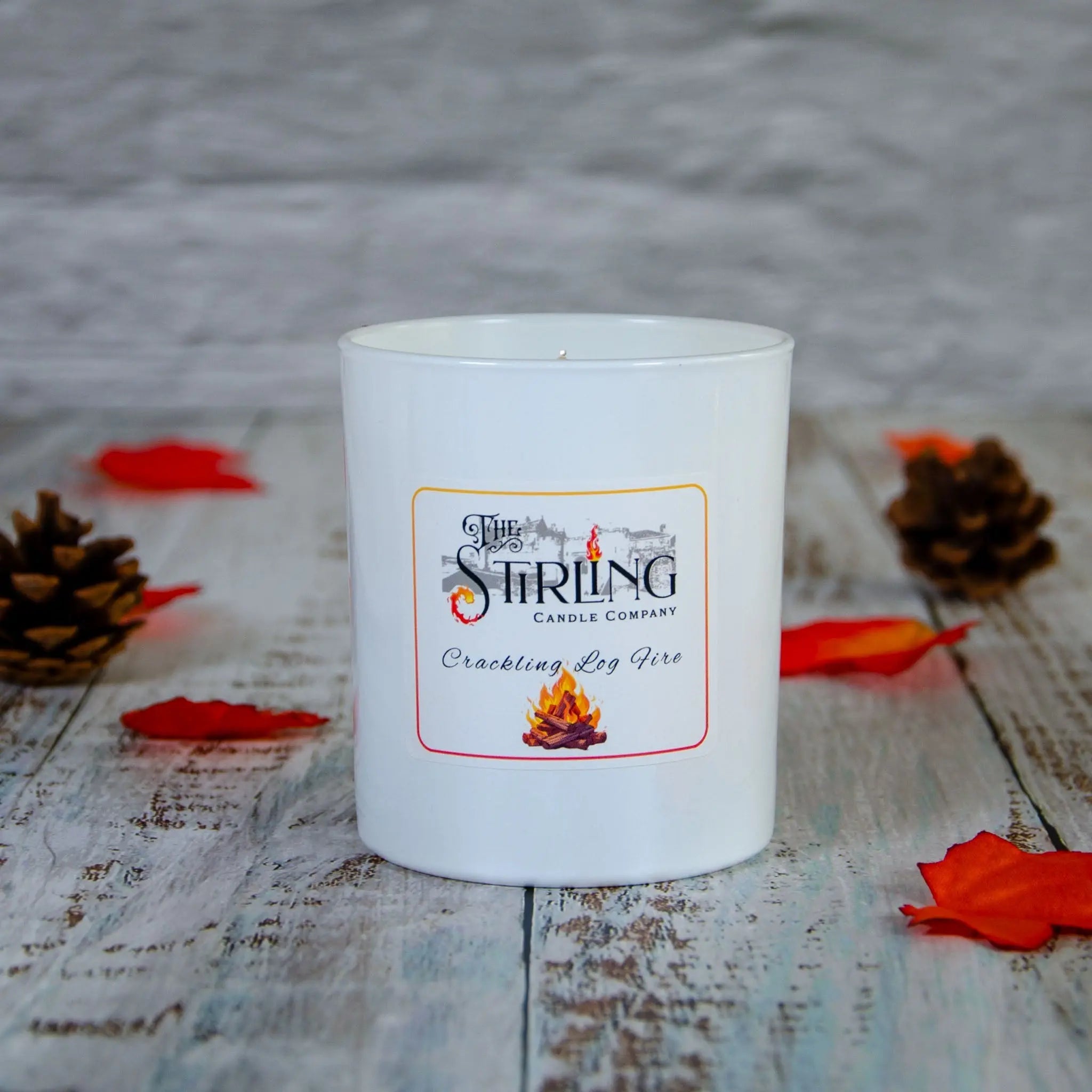 Crackling Log Fire – Large Candle