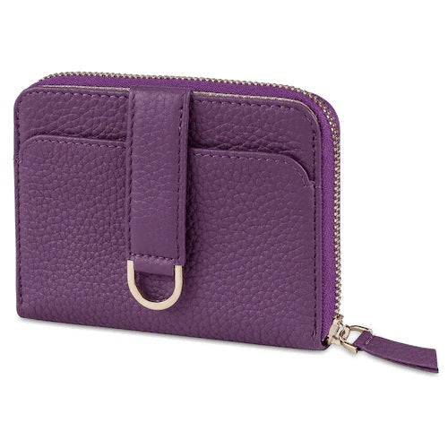 VAULTSKIN BELGRAVIA Zipper Wallet with RFID Blocking | Violet