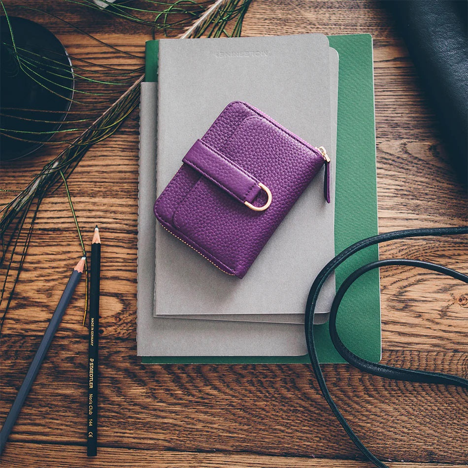 VAULTSKIN BELGRAVIA Zipper Wallet with RFID Blocking | Violet