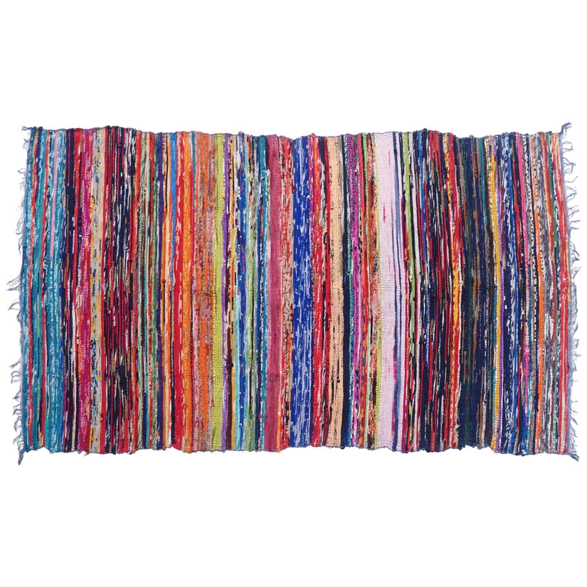 Blue Recycled Fabric Rug