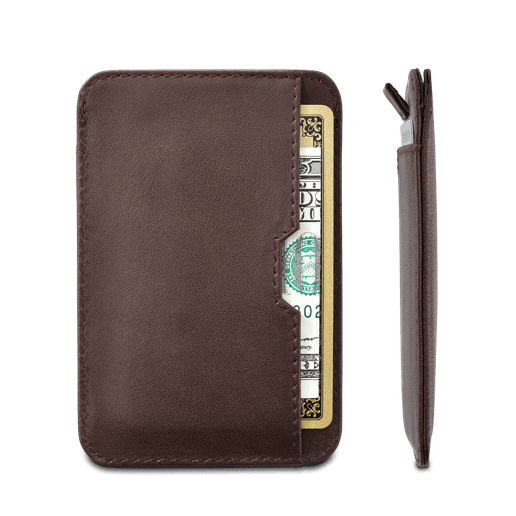 VAULTSKIN CHELSEA LEATHER CARD HOLDER WITH RFID BLOCKING (BROWN)