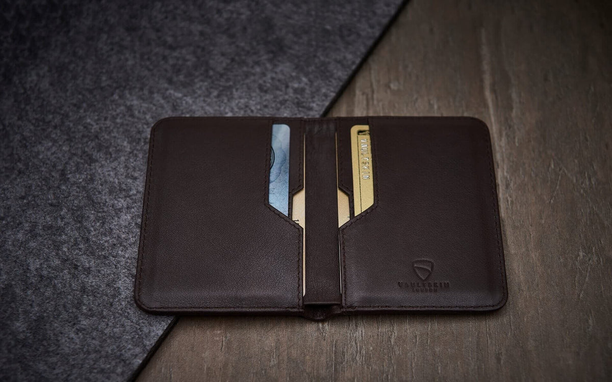 VAULTSKIN CITY CARD WALLET WITH RFID BLOCKING (BROWN)