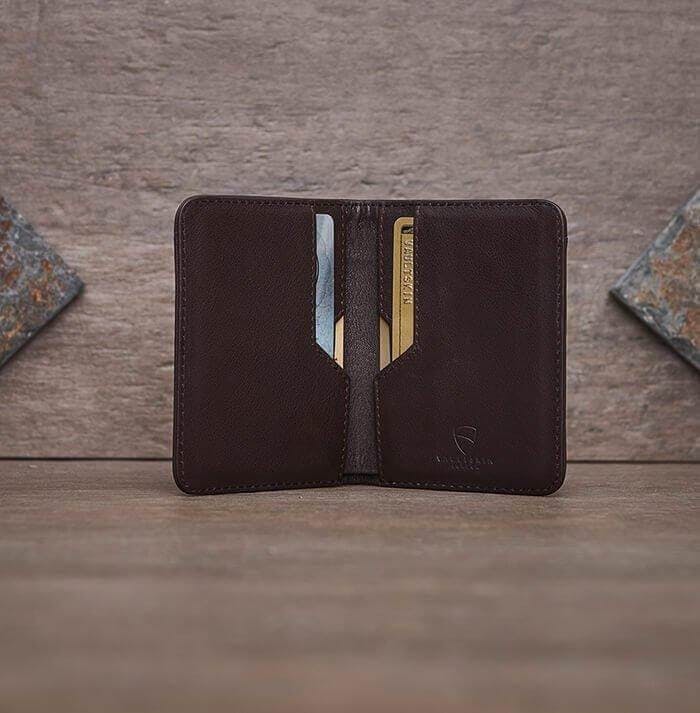 VAULTSKIN CITY CARD WALLET WITH RFID BLOCKING (BROWN)