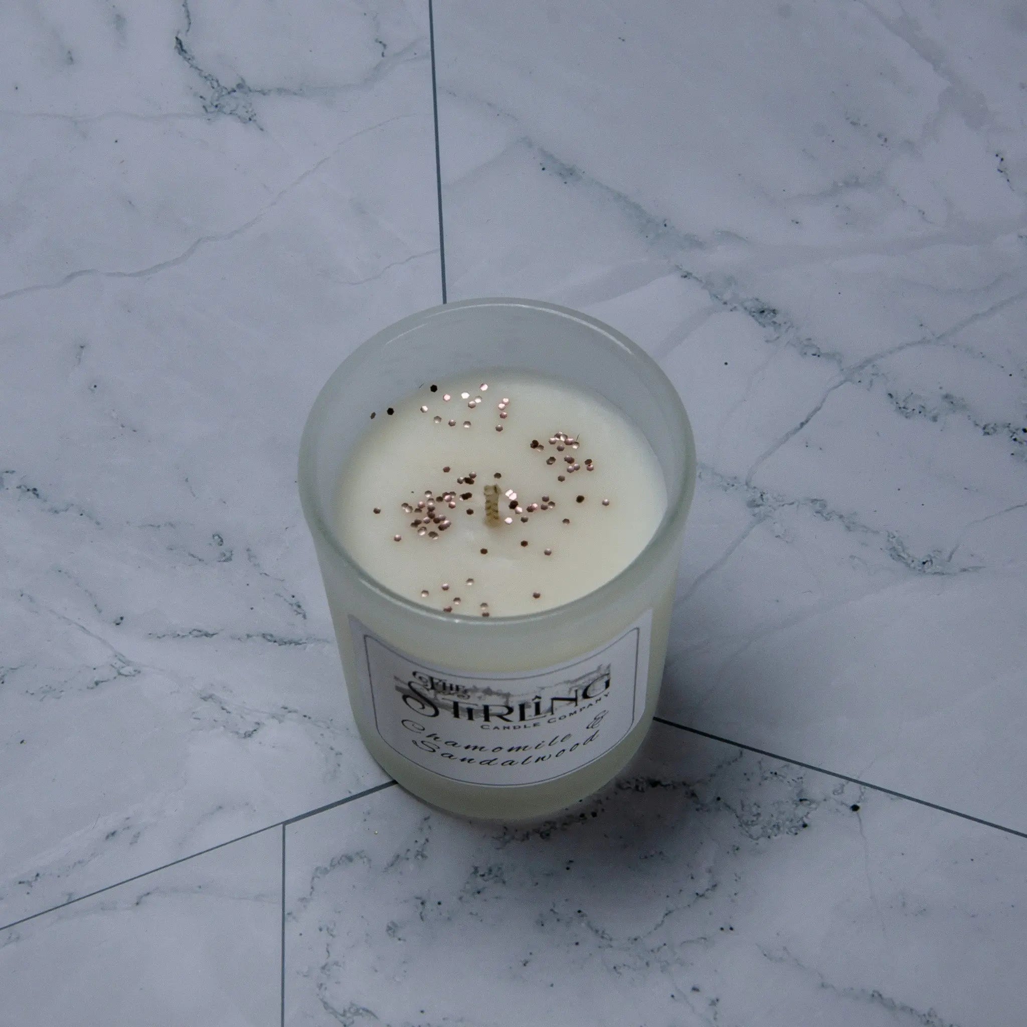 Chamomile & Sandalwood – Small Candle The Stirling Candle Company