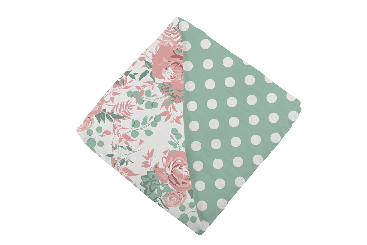 Desert Rose & Jade Polka Dot Newcastle Blanket