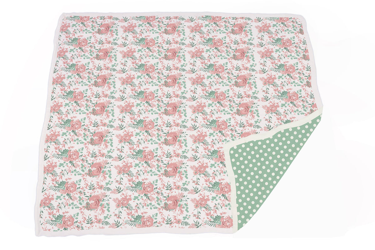 Desert Rose & Jade Polka Dot Newcastle Blanket