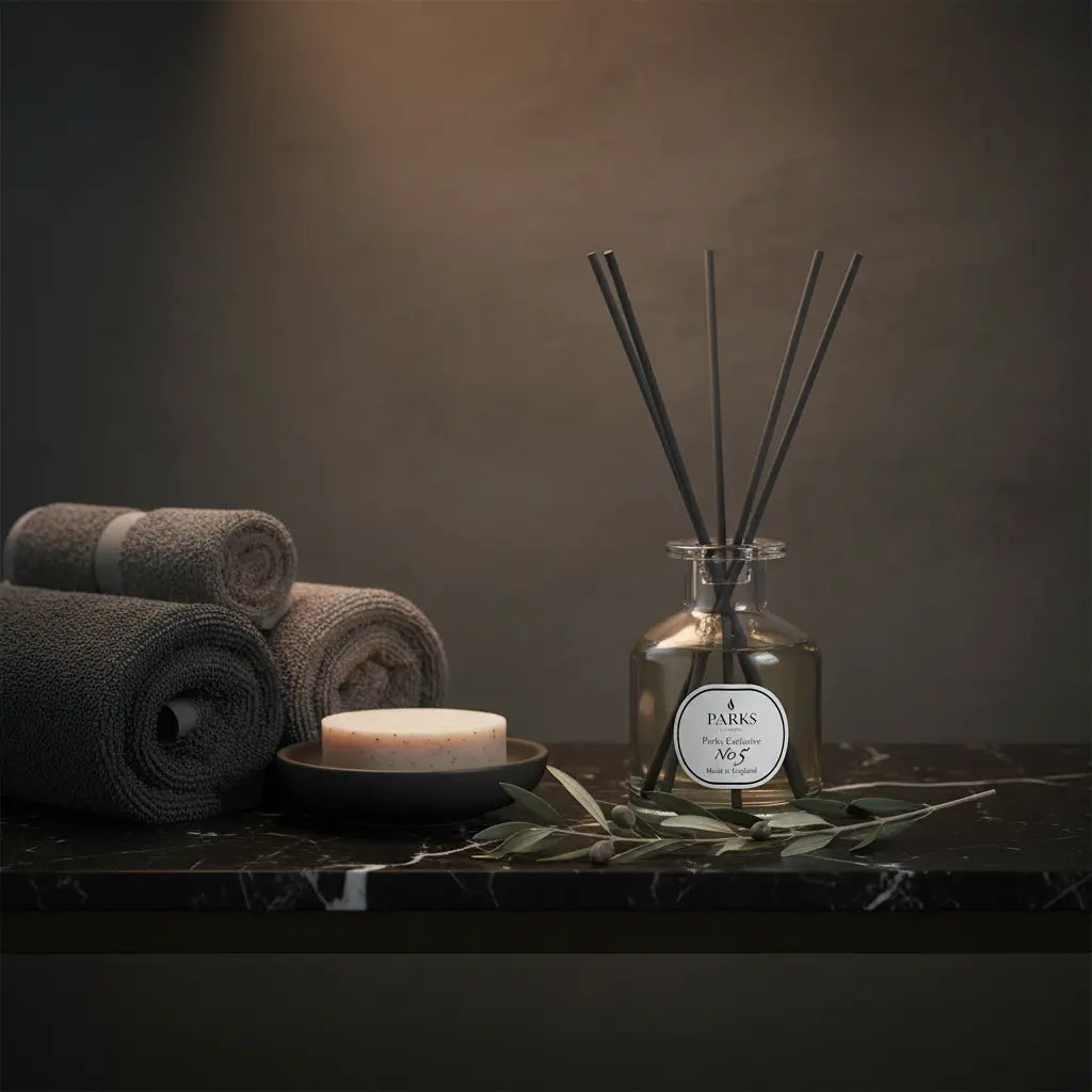 No. 5 – Black Olive & Frankincense Reed Diffuser — 100ml