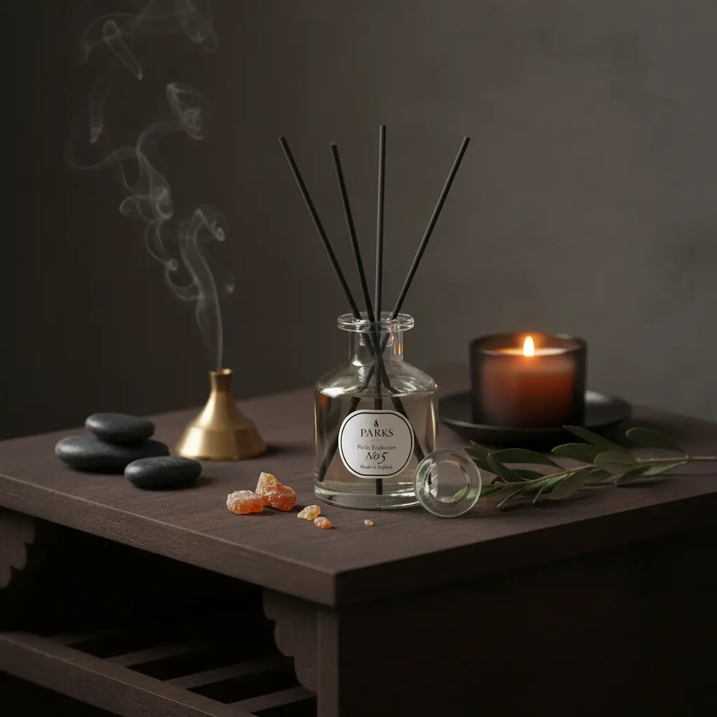 No. 5 – Black Olive & Frankincense Reed Diffuser — 100ml