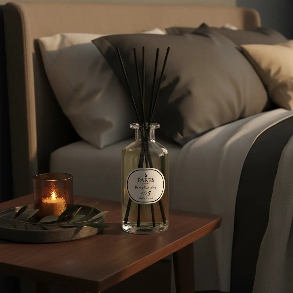 No. 5 – Black Olive & Frankincense Reed Diffuser — 220ml Parks Candles