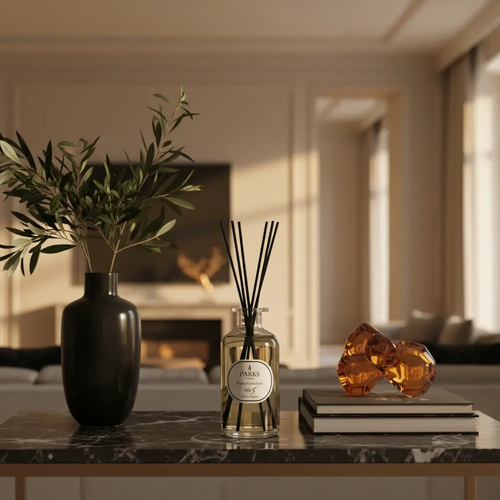 No. 5 – Black Olive & Frankincense Reed Diffuser — 220ml Parks Candles