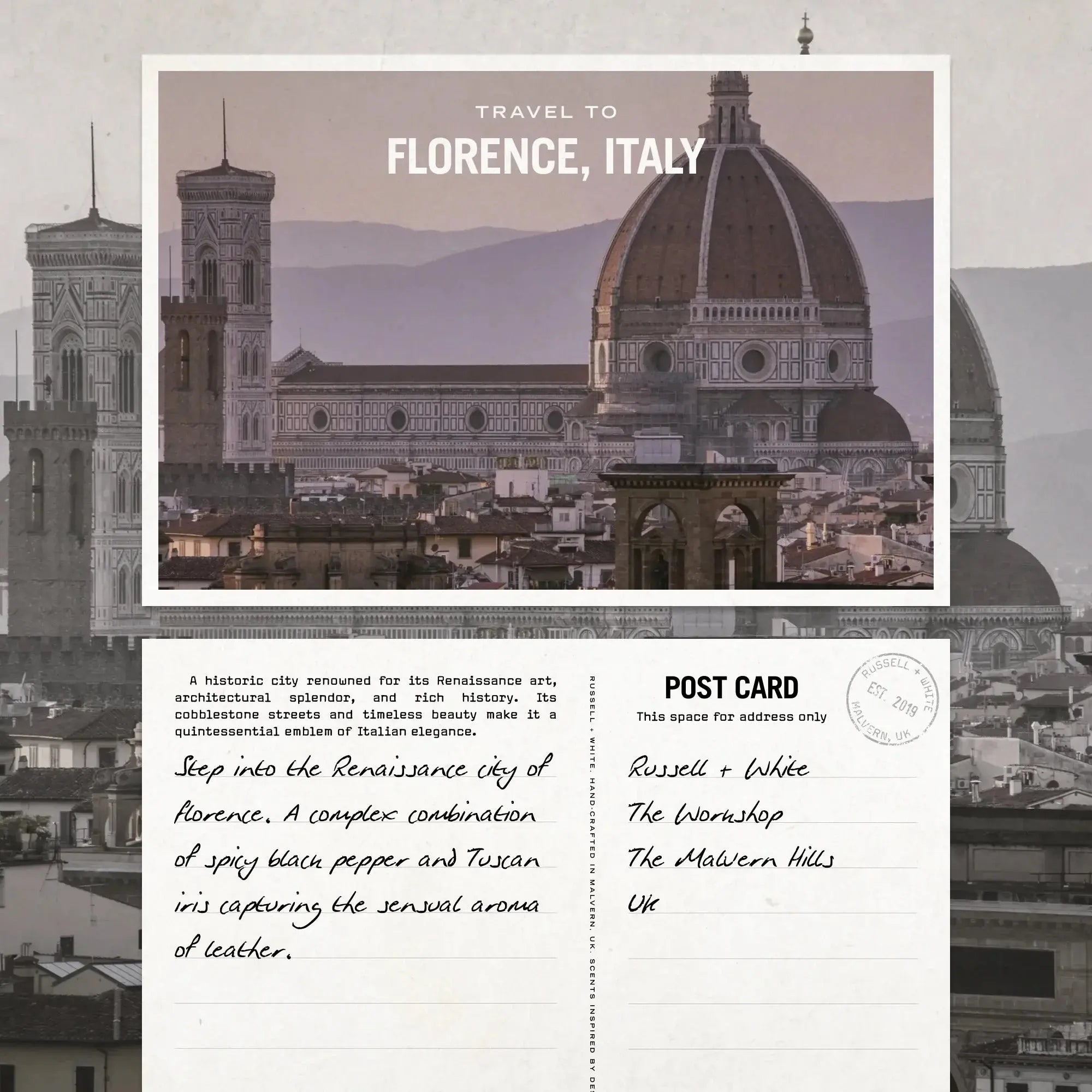 Firenze Leather 250g Scented Soy Candle