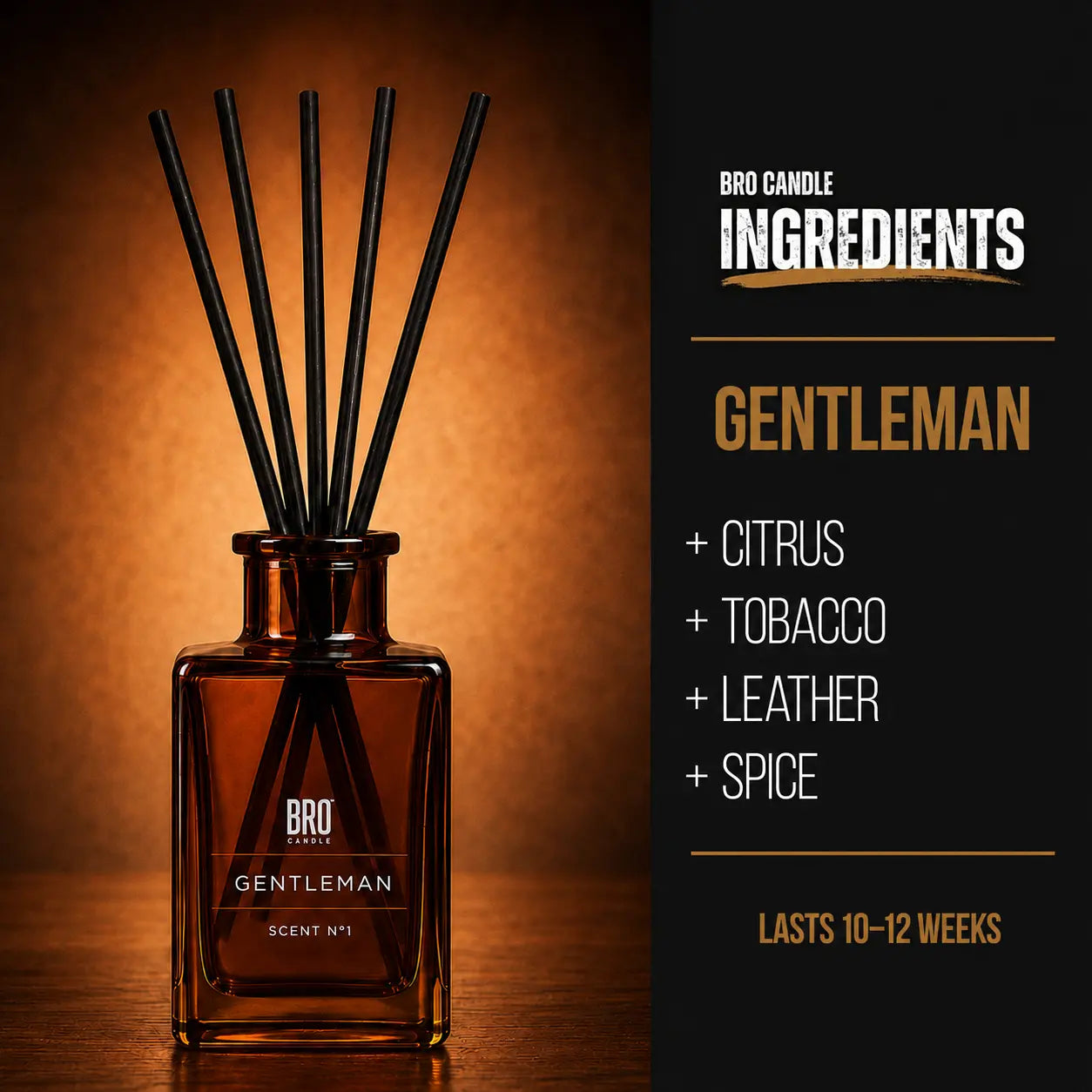 Gentleman Reed Diffuser Bro Candle