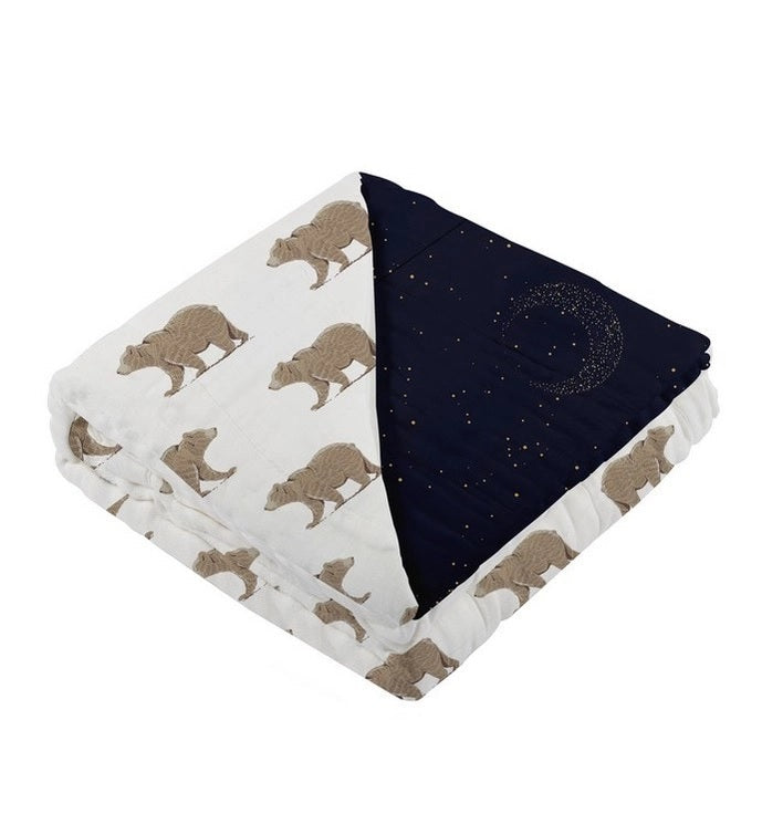 Goodnight Bear & Midnight Moon Bamboo Newcastle Blanket