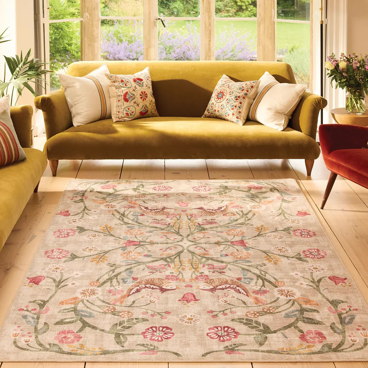 Eco-Washable Heritage Garden Rug