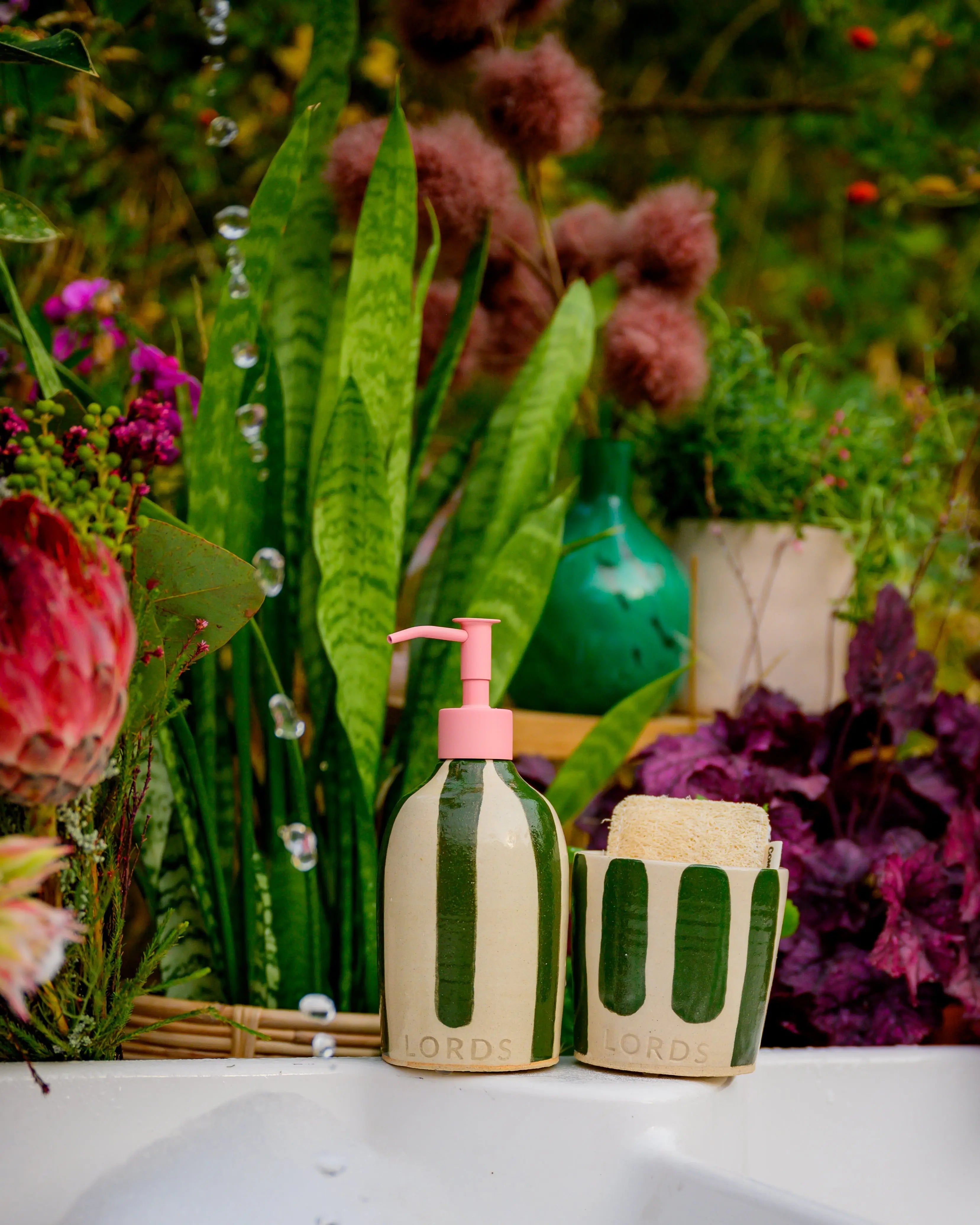 Ceramic Soap Holder & 1 Litre Refill Set LORDS Fragrance House