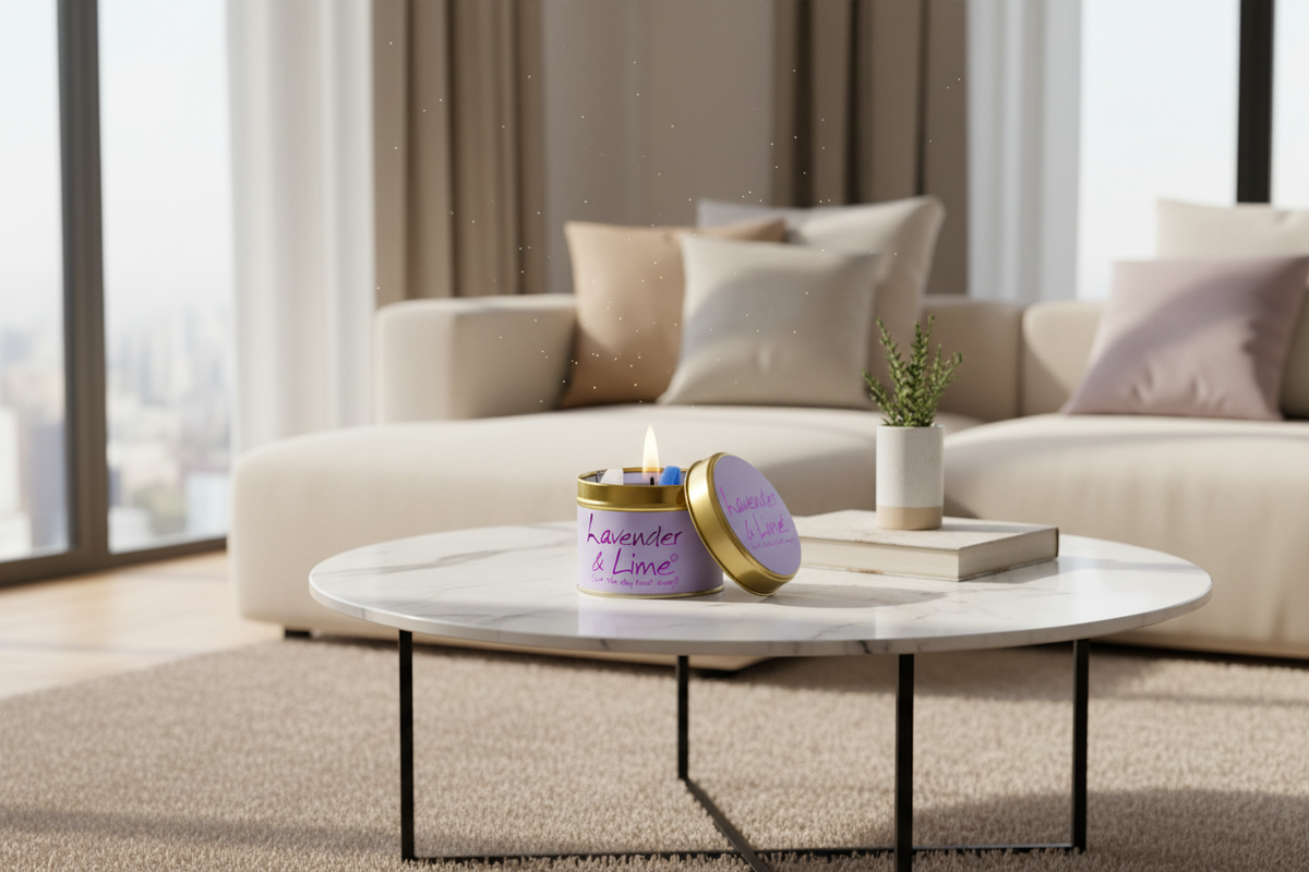 Lavender & Lime Scented Candle