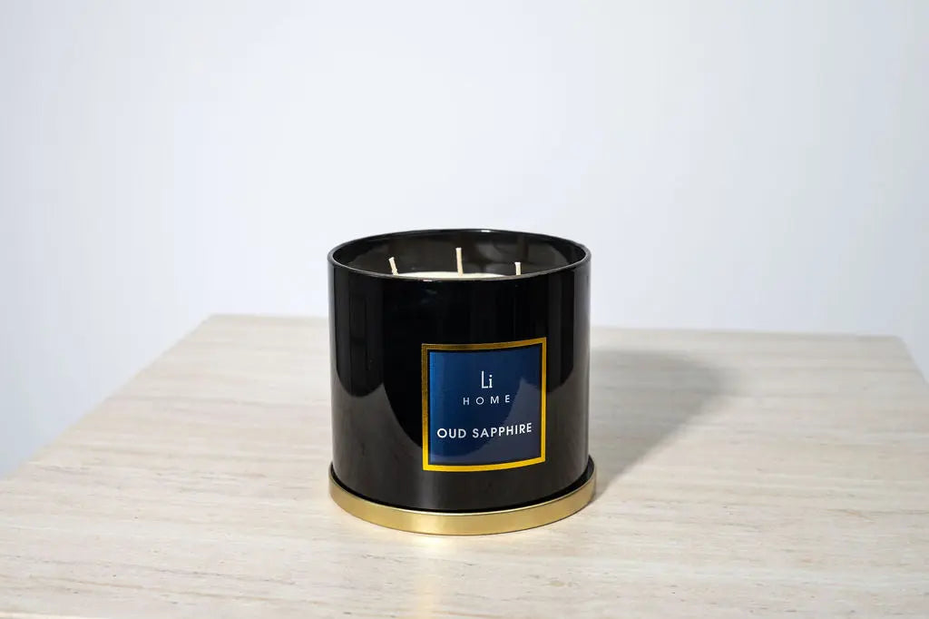 Oud Sapphire - 3 Wick Luxury Candle 1kg Lifestyle Home Collection