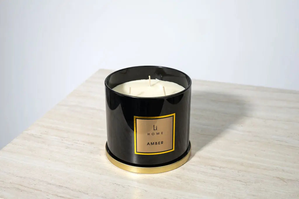 Amber - 3 Wick Luxury Candle 1kg Lifestyle Home Collection