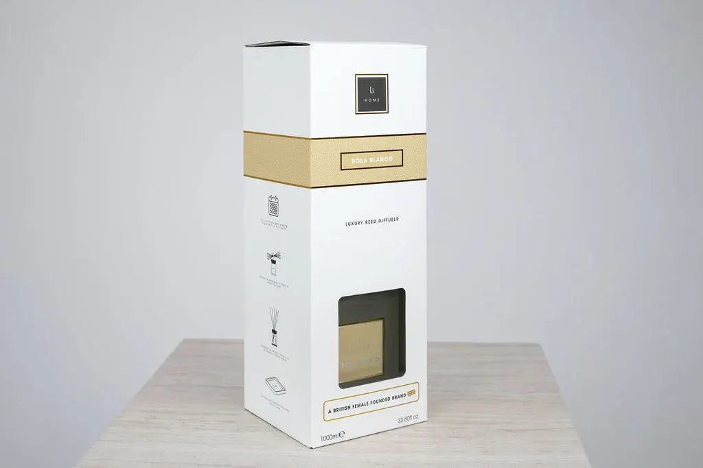 ROSA BLANCO WHITE SQUARE REED DIFFUSER Lifestyle Home Collection