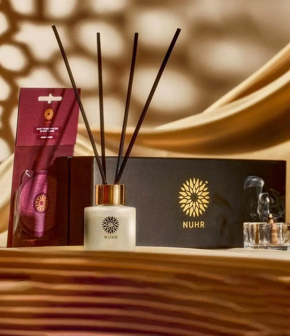 Rose and Oud 'Home Scenting' Gift Set (with option to add Roll On Oud Perfume)