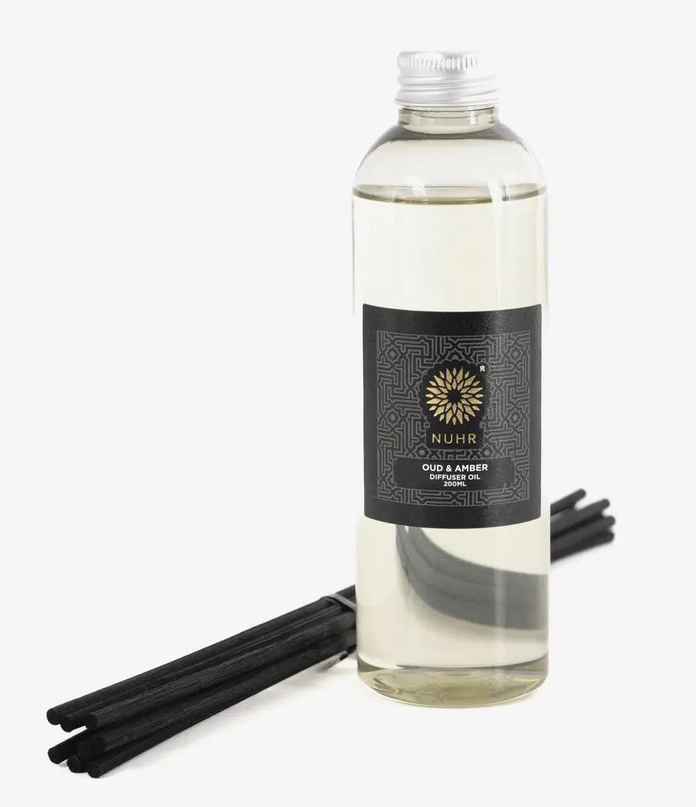 Oud and Amber Luxury Reed Diffuser Refill 200ml NUHR Home
