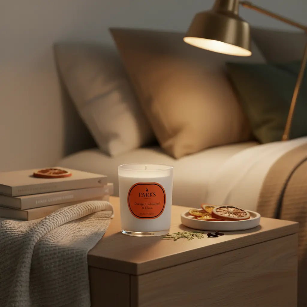 Orange, Cedarwood & Clove Candle — 180g Parks Candles