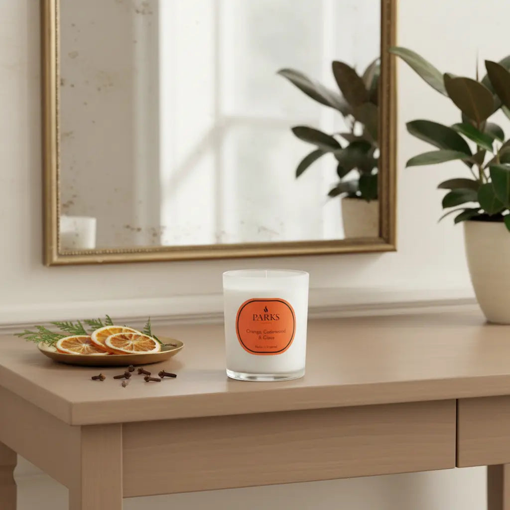 Orange, Cedarwood & Clove Candle — 180g Parks Candles