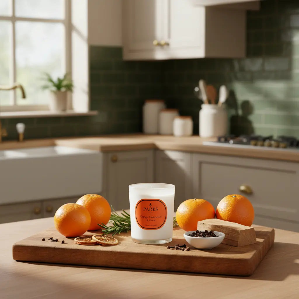 Orange, Cedarwood & Clove Candle — 180g Parks Candles