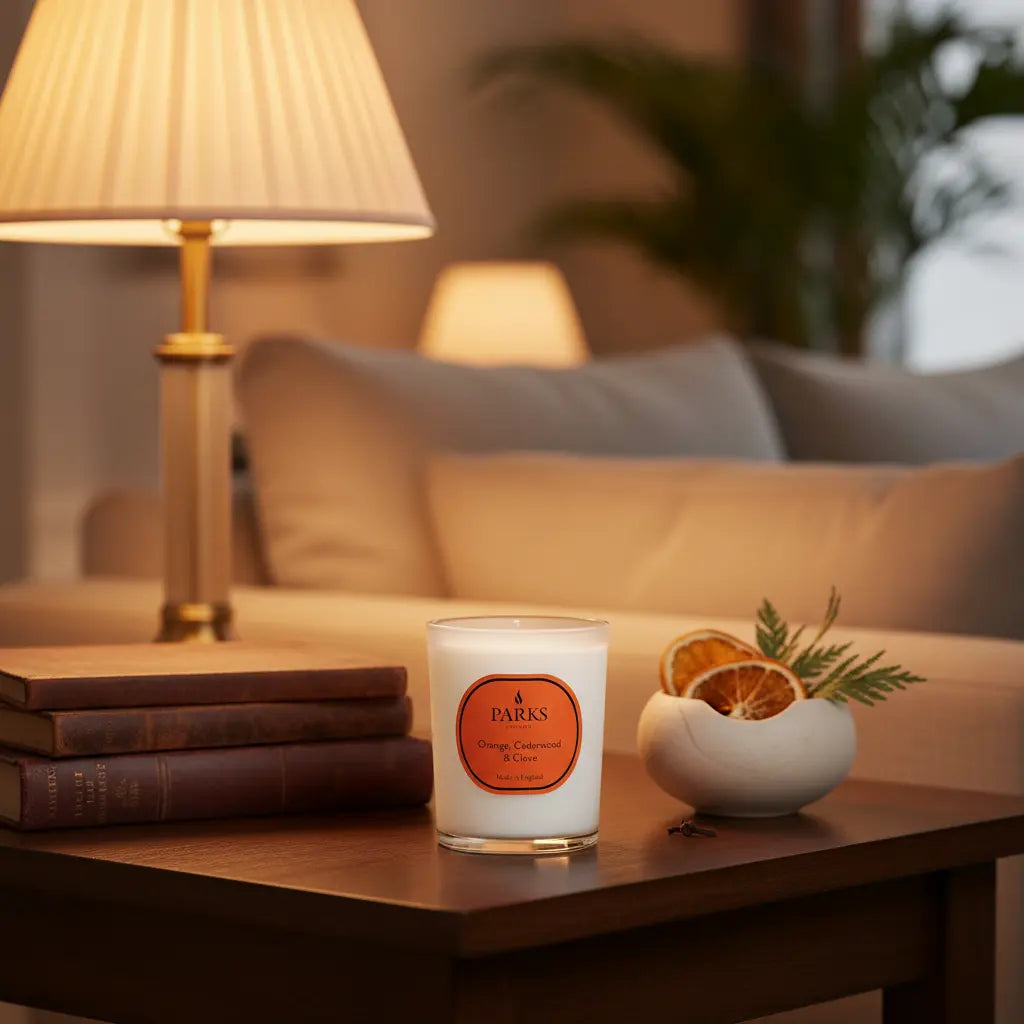 Orange, Cedarwood & Clove Candle — 180g Parks Candles