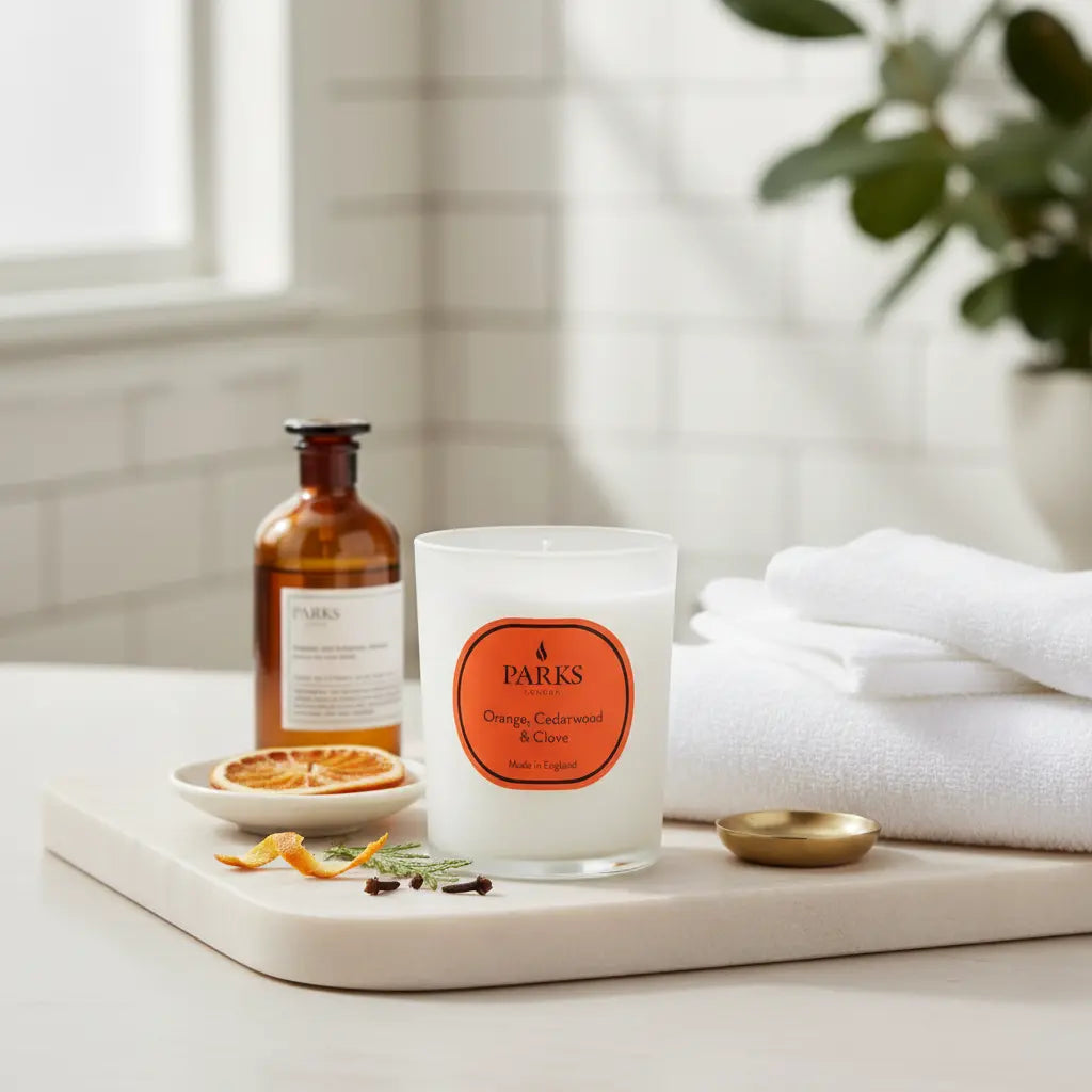 Orange, Cedarwood & Clove Candle — 180g Parks Candles