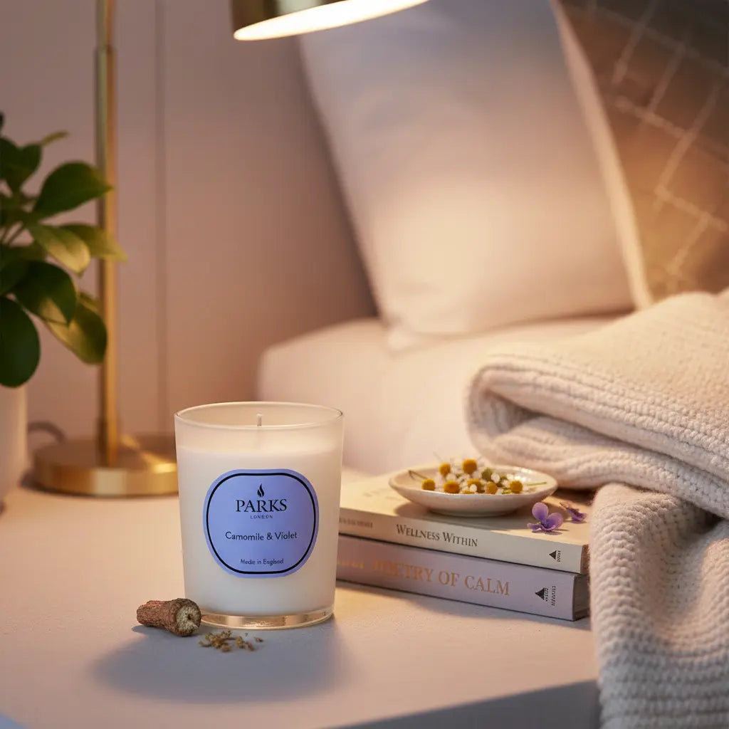 Chamomile & Violet Candle — 180g Parks Candles