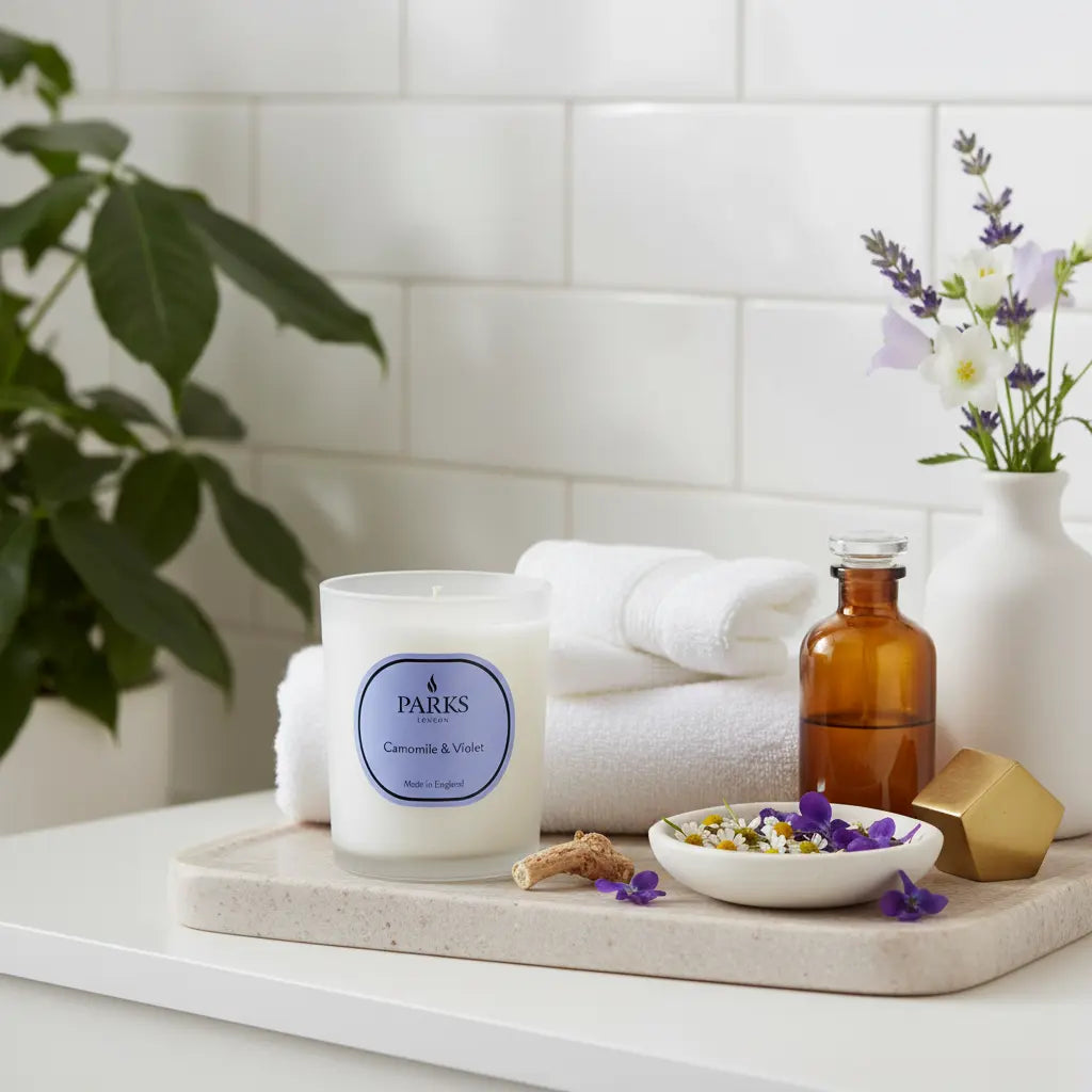 Chamomile & Violet Candle — 180g Parks Candles