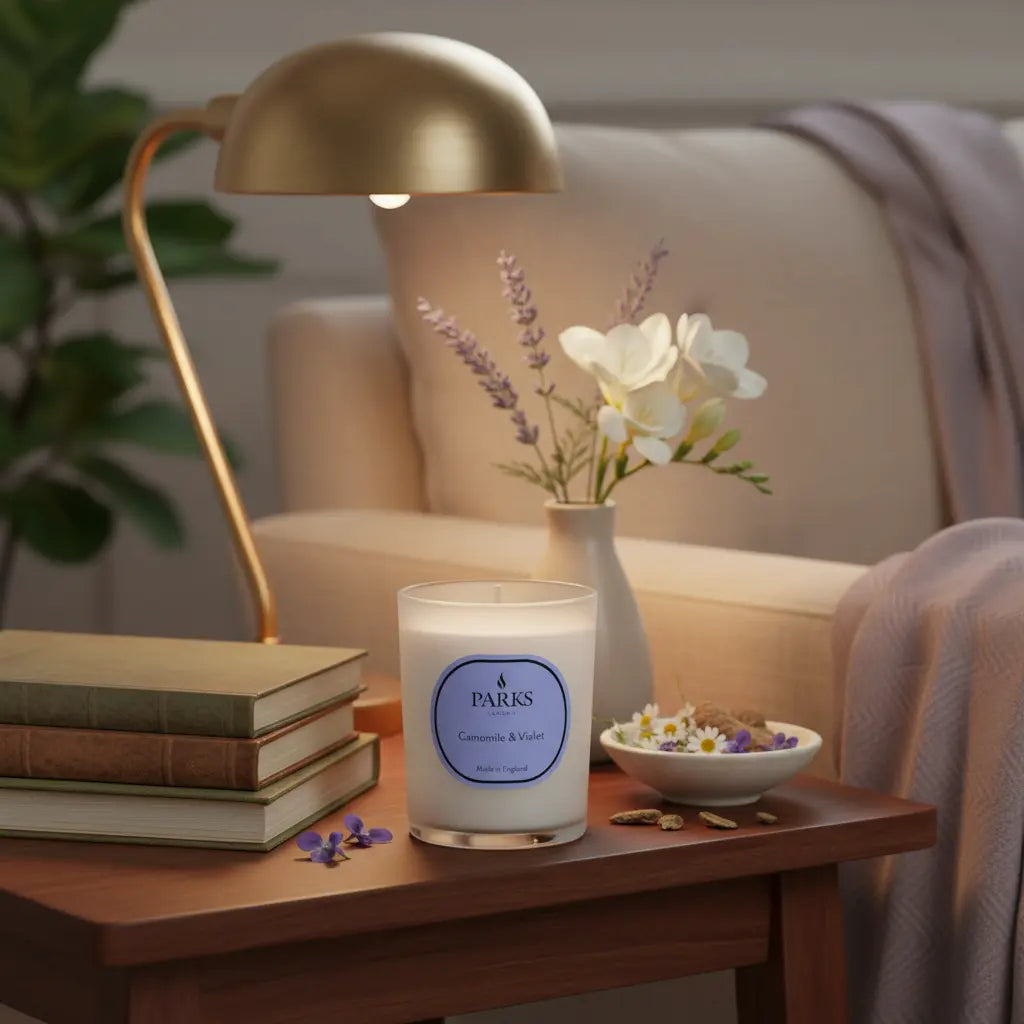 Chamomile & Violet Candle — 180g Parks Candles