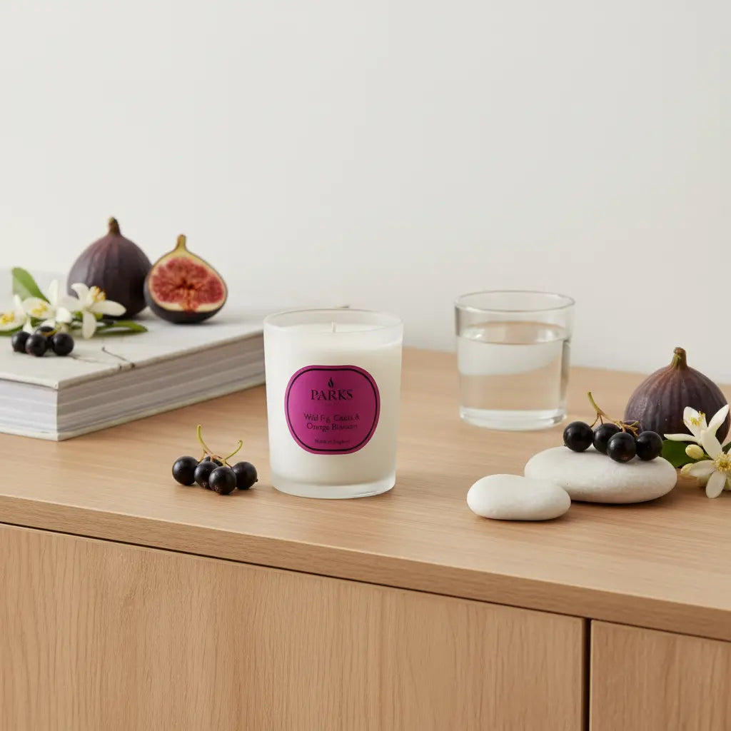 Wild Fig, Cassis & Orange Blossom Candle — 180g Parks Candles